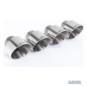 Polished GT-100 tailpipe trim