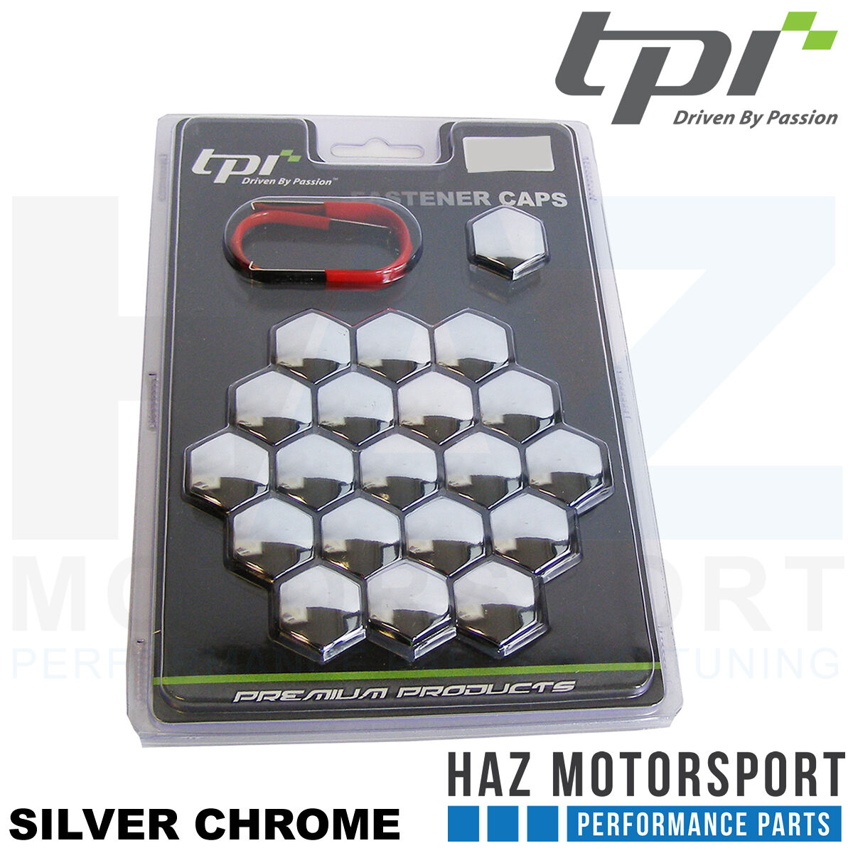 TPi Original 20 x Hex Alloy Wheel Bolt/Nut Covers And Removal Tool