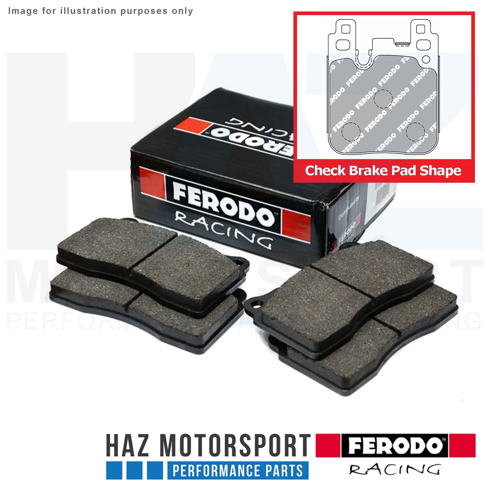 Ferodo Racing DS2500 Rear Brake Pads BMW M140i F20 F21 M135i F87 M2 F8