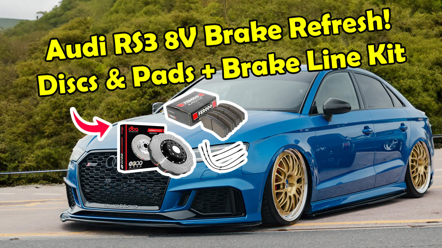 🇮🇪 Audi RS3 8V Brake Refresh! Discs & Pads + Brake Line Kit!