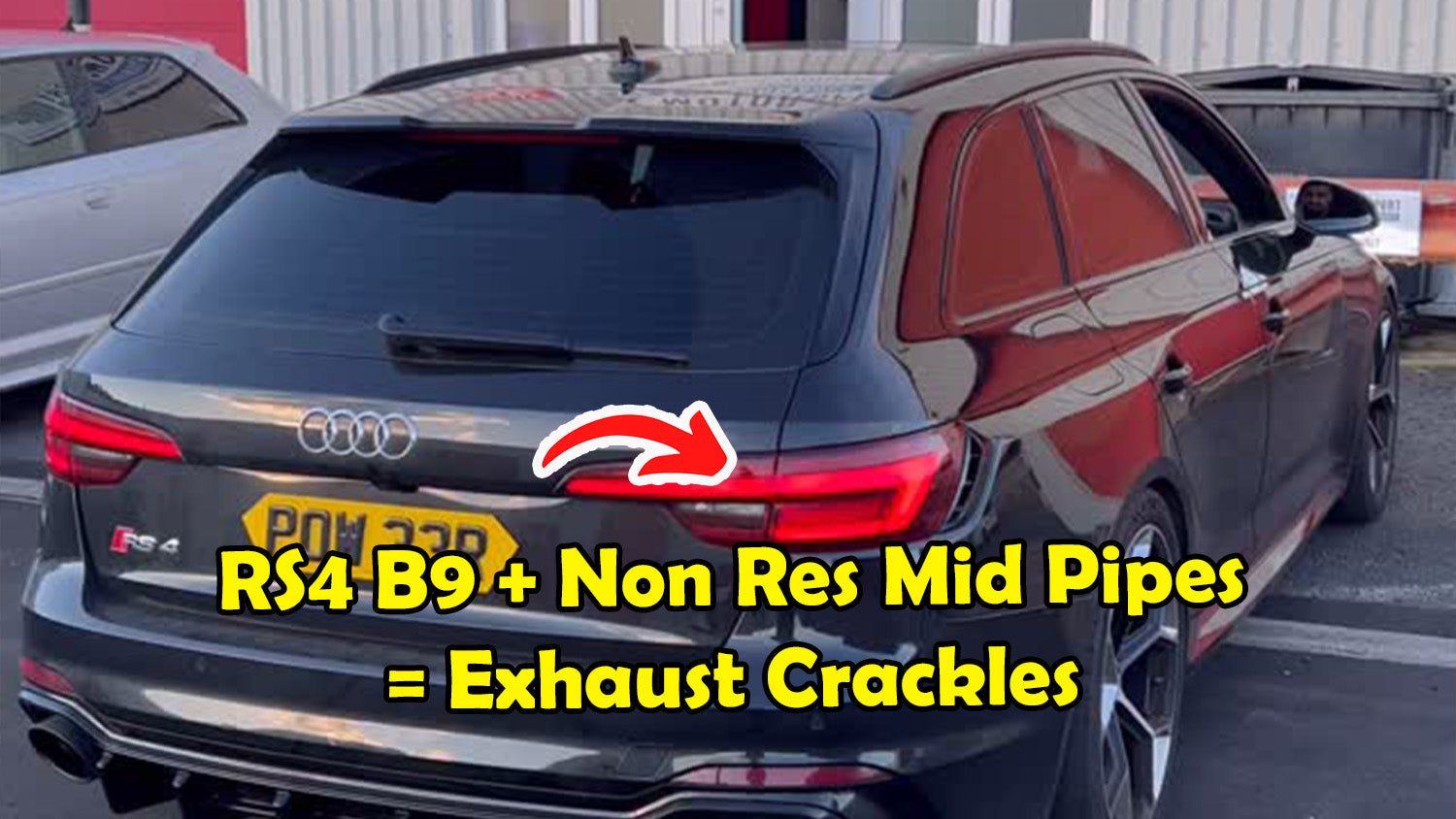 💥‼️ RS4 B9 + Non Res Mid Pipes = Exhaust Crackles