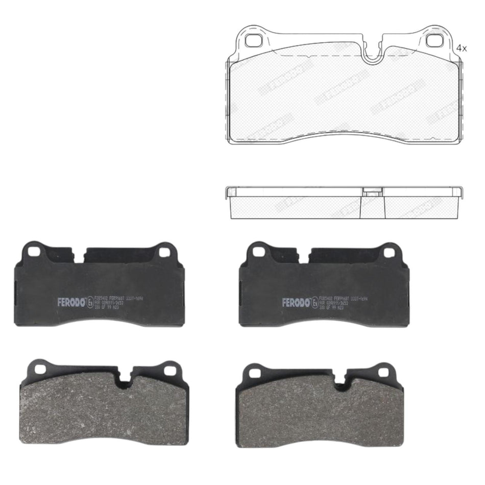 Ferodo Rear Brake Pads for BMW M2 Competition CS F87 N55 S55 (2NH)