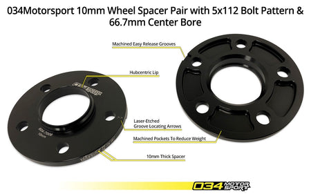 034Motorsport Dynamic+ Flush Wheel Spacer Kit 15mm & 10mm - Audi RS5 B8 4.2 V8 4