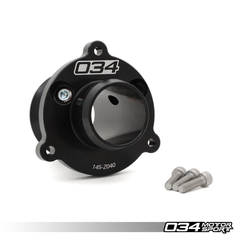 034Motorsport Billet Turbo Muffler Delete with Test Ports - EA888.3 VW Golf R 1