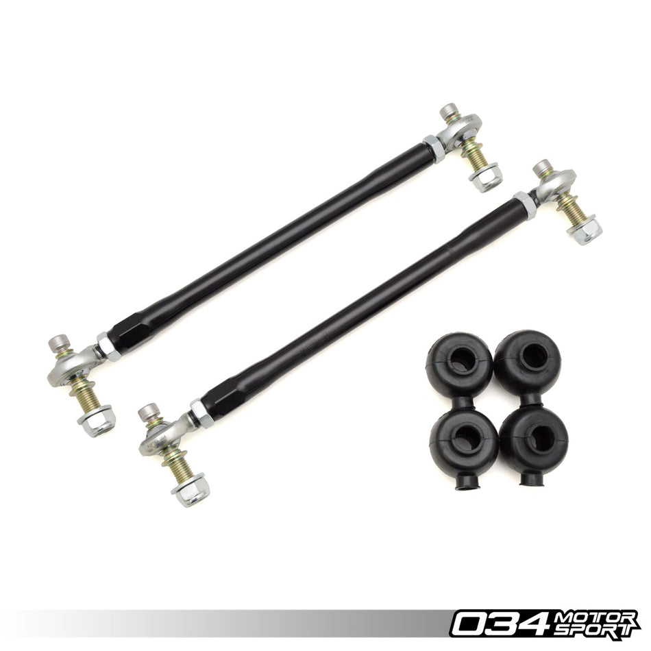 034Motorsport Adjustable Front Drop Links - VW Golf GTI R, Audi A3 S3 RS3 TT 1