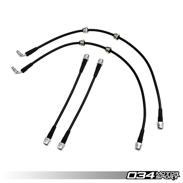 034Motorsport Stainless Braided Brake Line Kit - Audi TT RS 8J & RS3 8P 2.5 TFSI 1