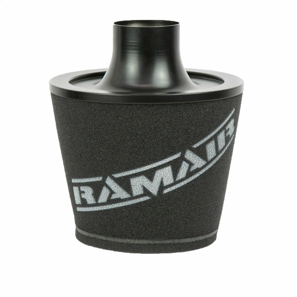 Ramair Alloy Neck Jet Stream Large Cone Dual Layer Foam Air Filter 70mm OD Black