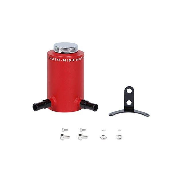 Mishimoto Aluminum Power Steering Reservoir Tank Upgrade Aftermarket Wrinkle Red