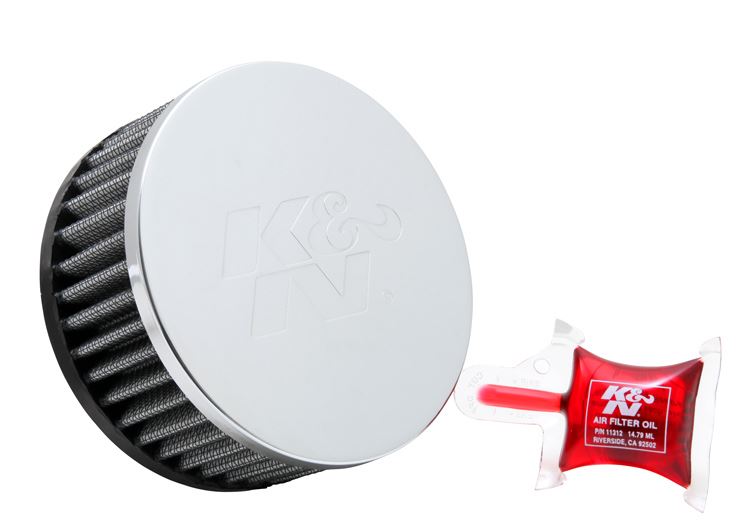K&N Air Filter High-Flow Performance Washable Reusable Oiled Drop-In Cold Air