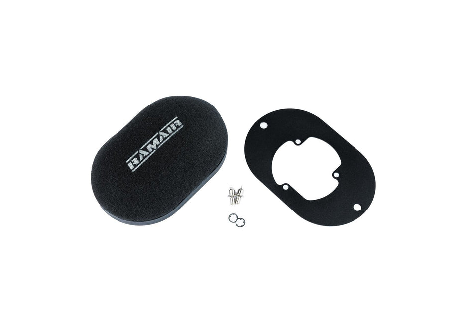 Ramair Domed Carb Air Filter and Baseplate For Pierburg 2E2, 2E3, 2E-E 100mm