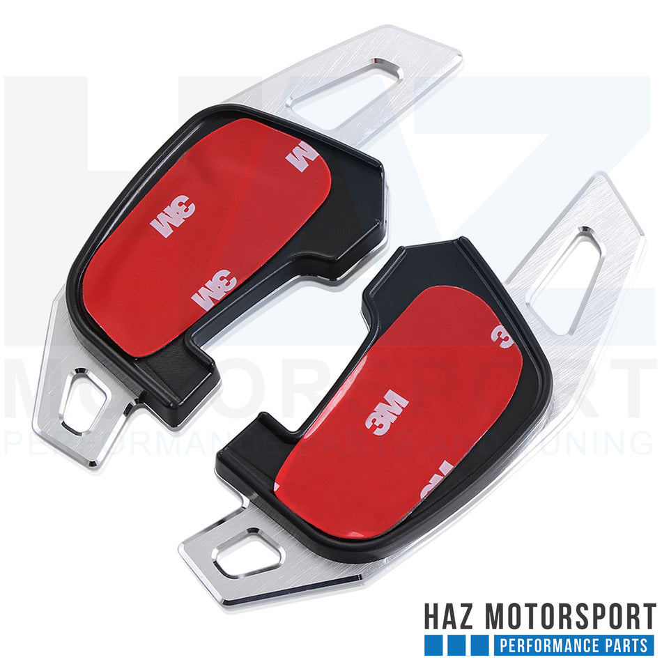 Silver Aluminium Paddle Shift Gear Extensions DSG Shifters VW Golf MK7 GTI GTD R