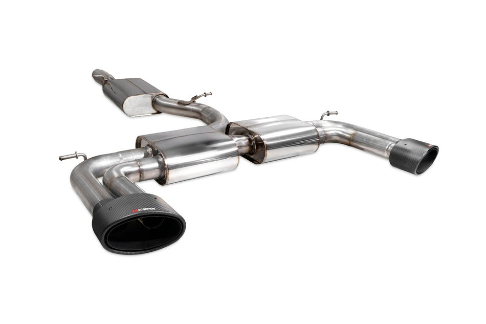 Scorpion Exhaust Audi S3 Saloon 8V 13- Resonated cat/gpf-back system Non-valved