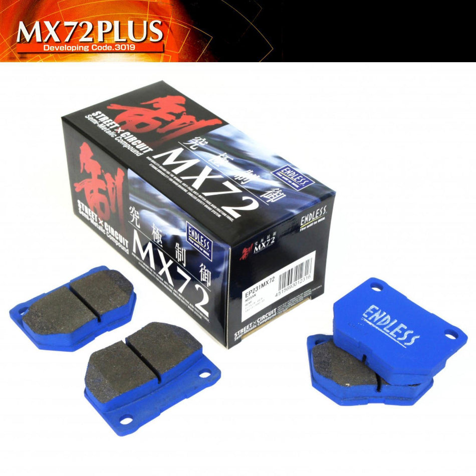 EP231 Endless Rear MX72 PLUS Performance Racing Brake Pads EP231-MX72PLUS