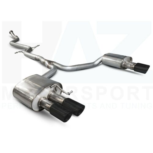 Scorpion 2.75" Non-Res Cat Back Exhaust System Black Tips Audi A5 B8 2.0 TFSI