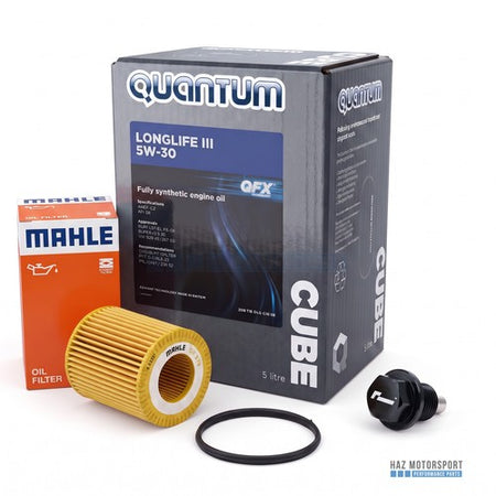 VW Golf 5 6 GTI Audi S3 8P Oil Service Kit Filter Sump Plug 5L Engine Oil - magnetic sump plug