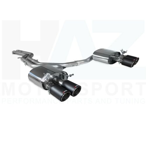 Scorpion 2.5" Non-Res Half Exhaust System With Carbon Ascari Tip For Audi S4 B9