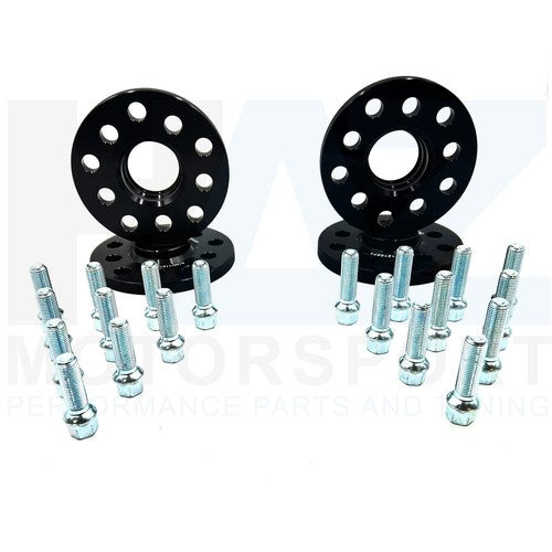 Audi RS3 8Y Alloy Wheel Spacers Kit 12.5mm Front Rear + Black Bolts + Lock Nuts