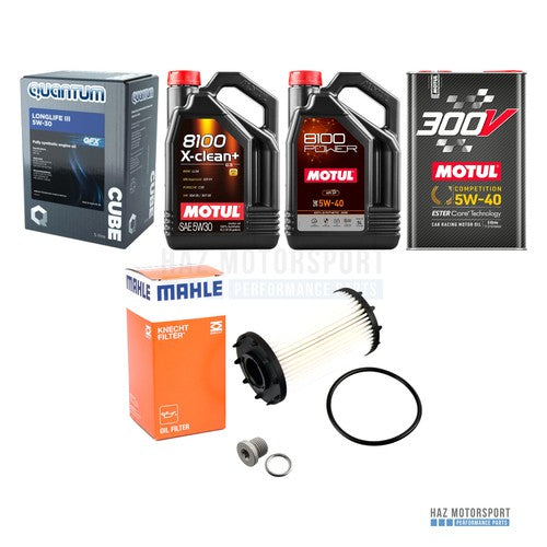 Audi RS4 RS5 B9 2.9 TFSI Oil Service Kit Filter Sump Plug Engine Oil - choose your oil