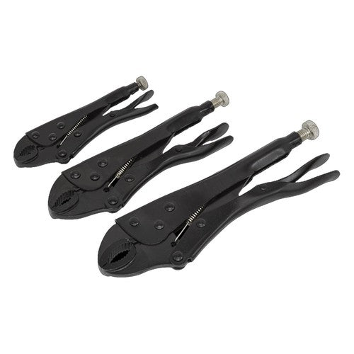Sealey 3pc Locking Pliers Set