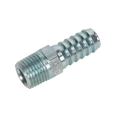 Sealey Screwed Tailpiece Male 1/4"BSPT - 3/8" Hose - Pack of 5