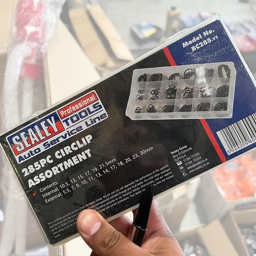 Sealey BC285 Internal and External Circlip Assortment Metric (285-Piece)
