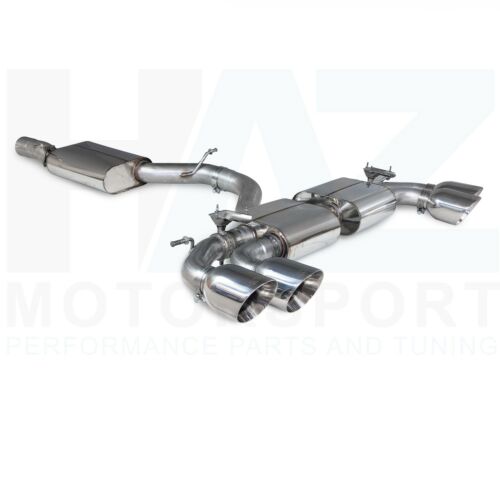 Scorpion 3.15" Resonated gpf back valved Exhaust + Silver Tips Audi S3 8Y Hatch