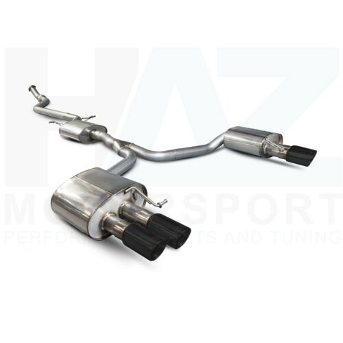 Scorpion 2.75" Resonated Cat Back Exhaust System Black Tips Audi A5 B8 2.0 TFSI