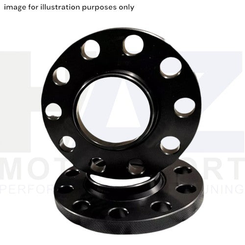 Black Hubcentric Alloy Wheel Spacers 20MM 5x112 57.1MM 1 Pair For VW Golf MK 7 R