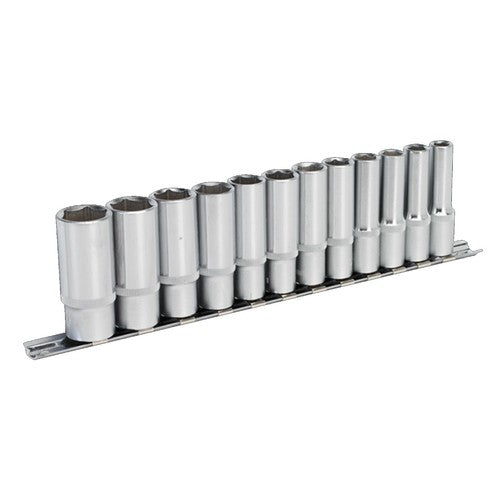 Sealey 12pc 3/8"Sq Drive WallDriveÂ® Deep Chrome Vanadium Steel Socket Set