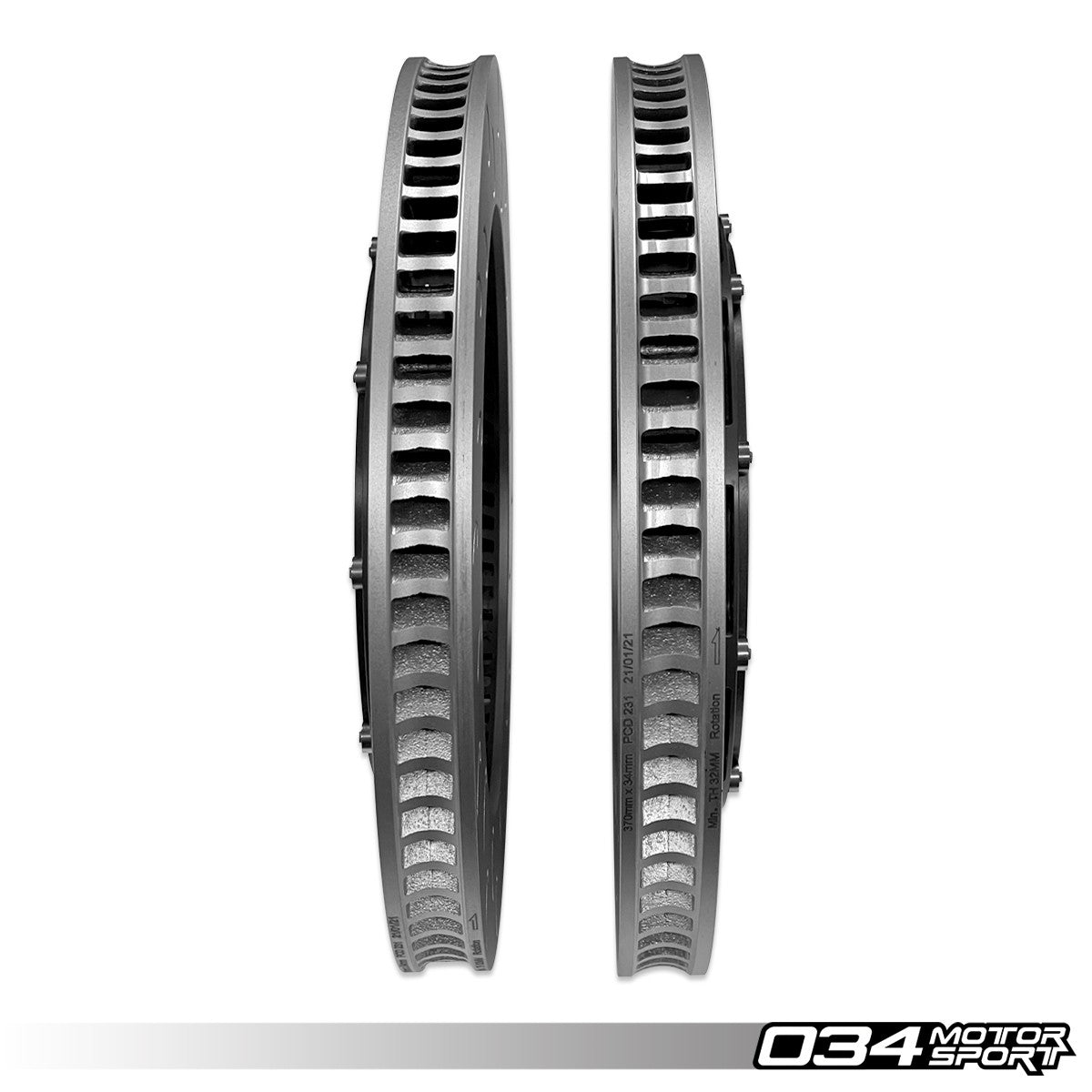 034Motorsport 2-Piece Floating Front Brake Disc Kit 370x34mm - Audi TT RS 8S Mk3 2