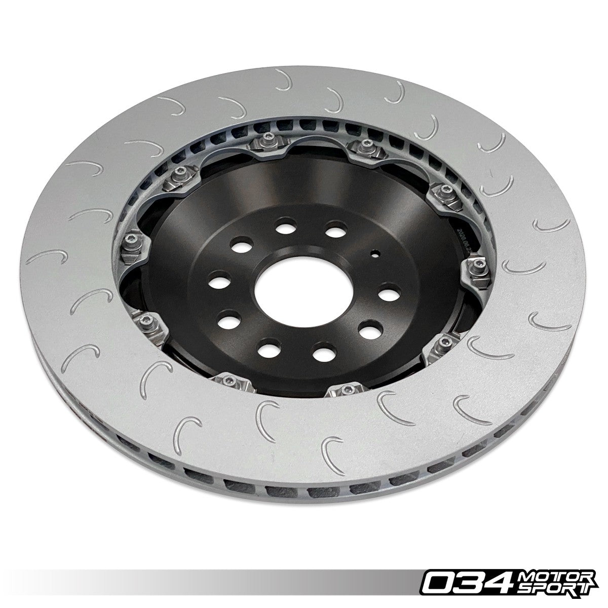 034Motorsport 350mm 2-Piece Rear Brake Disc Kit Red - VW Golf R Mk7 Audi S3 8V 6