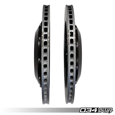 034Motorsport 350mm 2-Piece Rear Brake Disc Kit Red - VW Golf R Mk7 Audi S3 8V 7