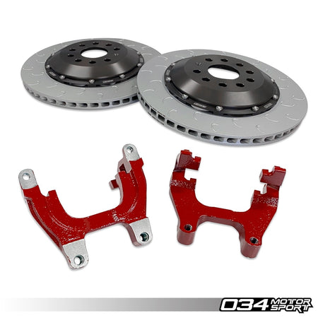 034Motorsport 350mm 2-Piece Rear Brake Disc Upgrade - VW Golf R Mk7 Audi S3 8V 10