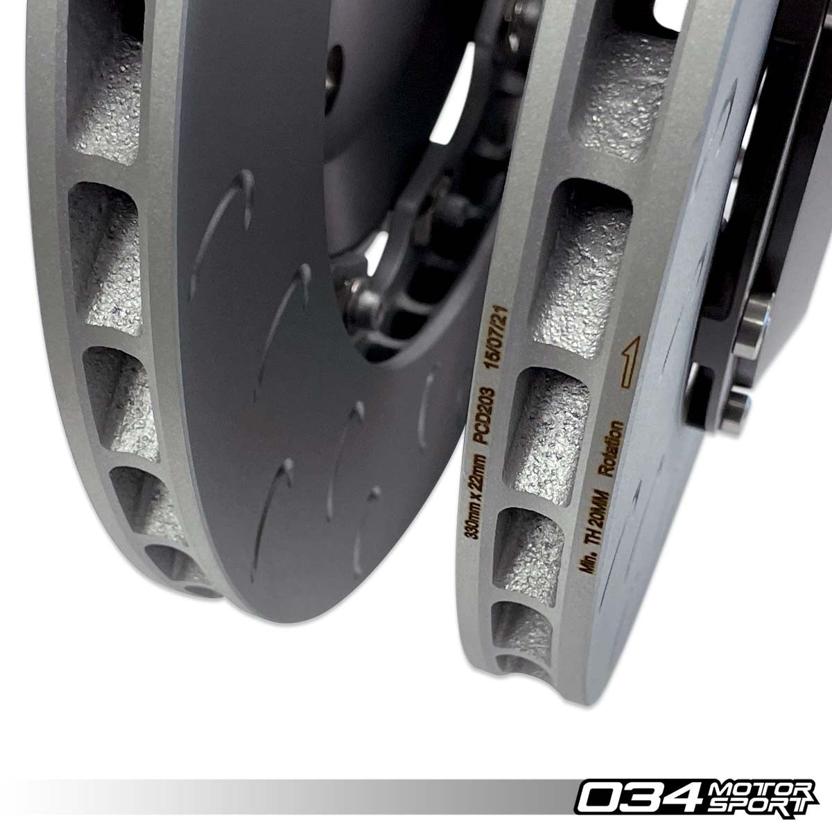 034Motorsport 2-Piece Rear Brake Discs 330x22mm - Audi S4 S5 Q5 SQ5 B8 B8.5 6