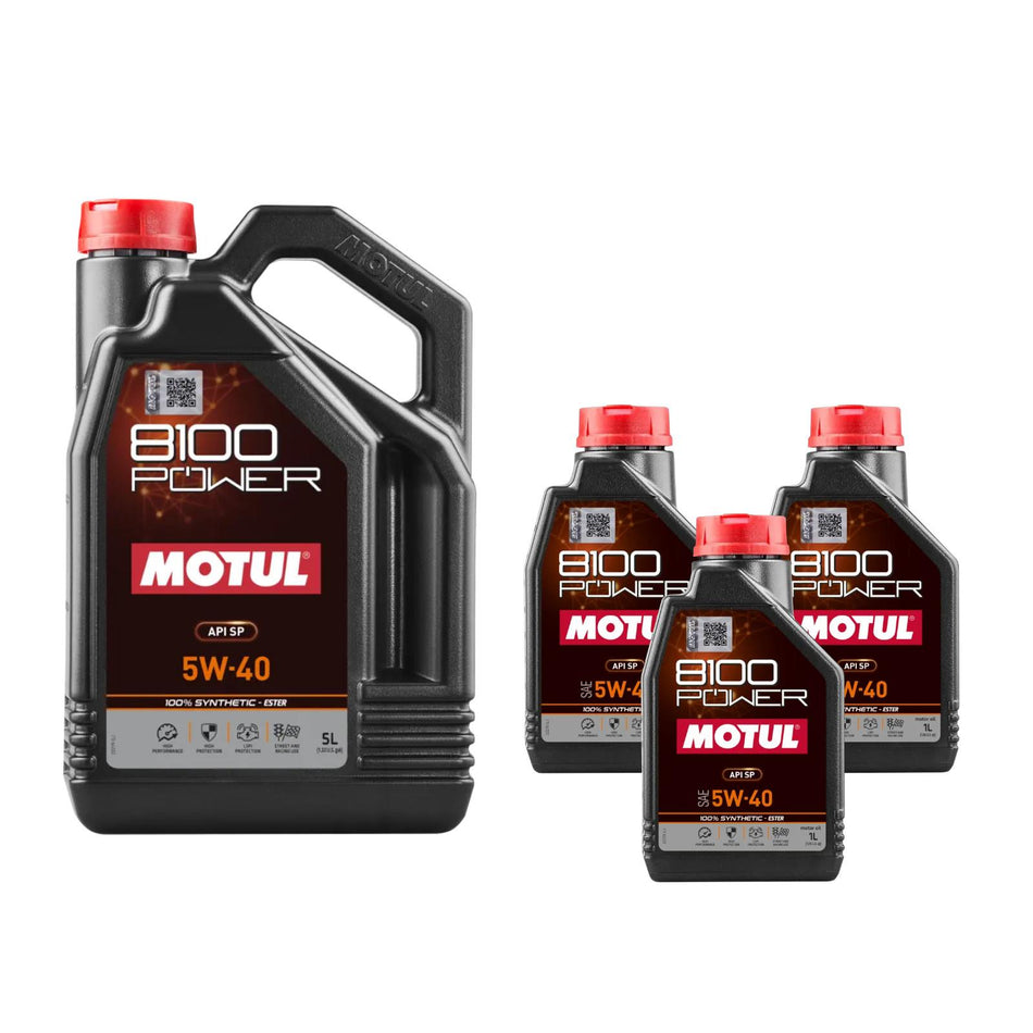 8L MOTUL 8100 POWER 5W-40 Engine Oil For Audi RS3 8V 8Y DAZA DNWA TTRS 8S E85