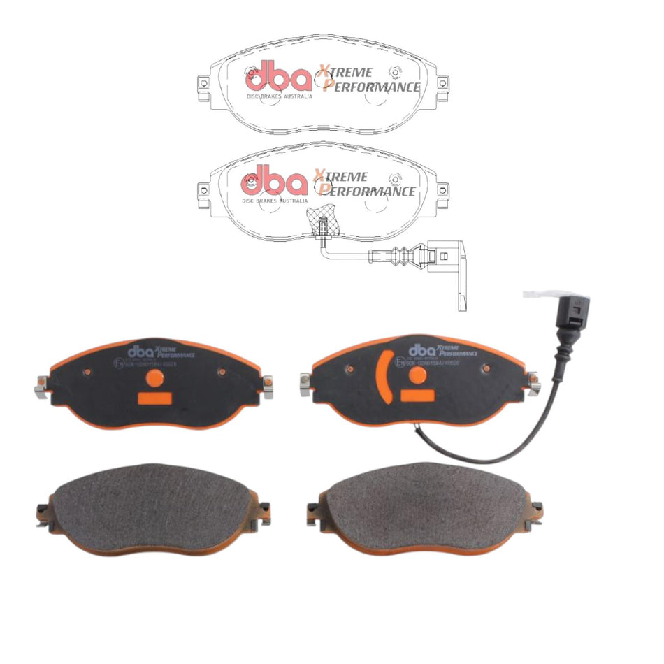 DBA Xtreme Performance Front Brake Pads for VW Golf MK7 MK8 R GTI Audi A3 S3 TT TTS 2.0 GTI