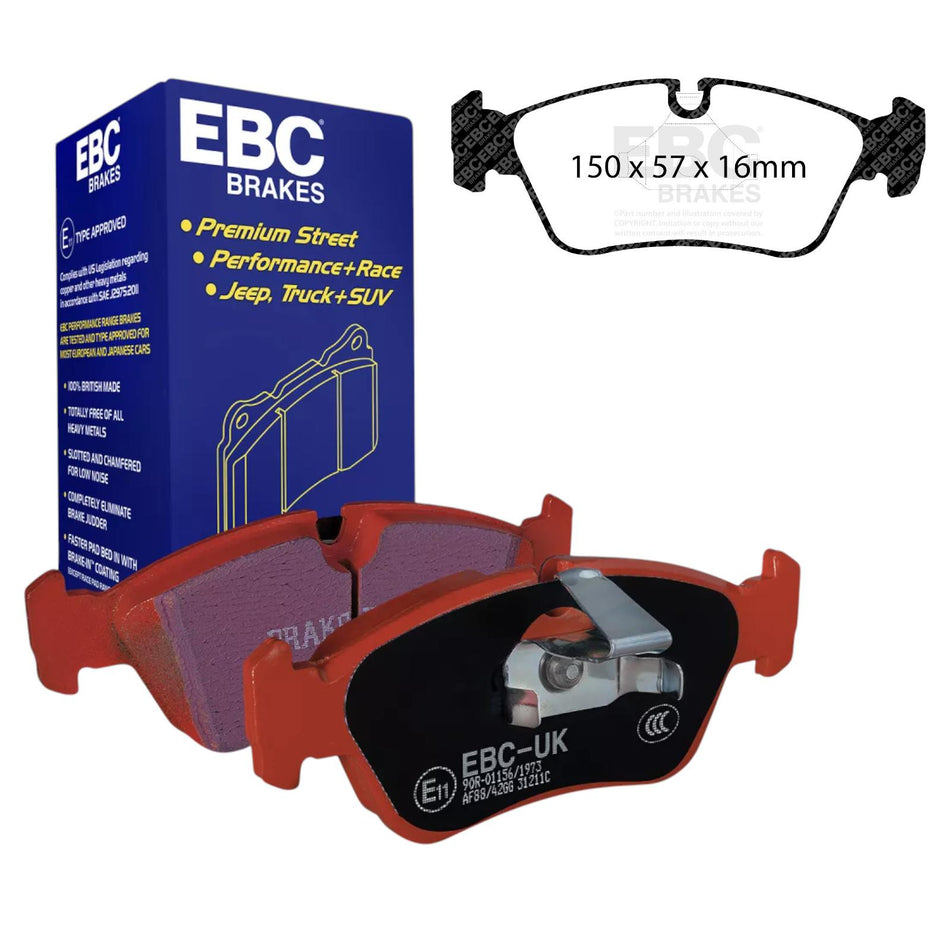 EBC Redstuff Ceramic Front Brake Pads For BMW E36, E46 316 318 320 323 325 Z3 Z4