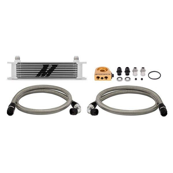 Mishimoto Universal Row Thermostatic Oil Cooler Kit Upgrade Aftermarket Silver