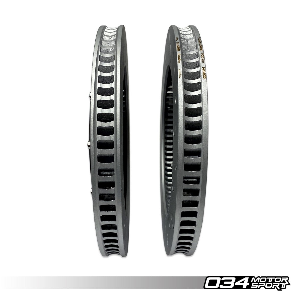 034Motorsport 2-Piece Floating Front Brake Discs 370x34mm - Audi RS3 8V.5 6