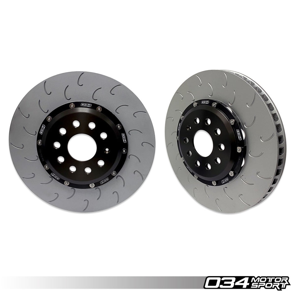034Motorsport 2-Piece Front Brake Discs 340x30mm - VW Golf R GTI Mk7 Audi S3 8V 1