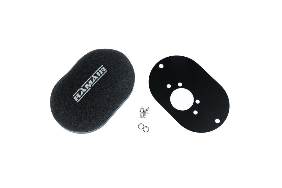 Ramair Domed Carb Air Filter Baseplate For SU HIF6, HIF44 1.7in 100mm Int Height