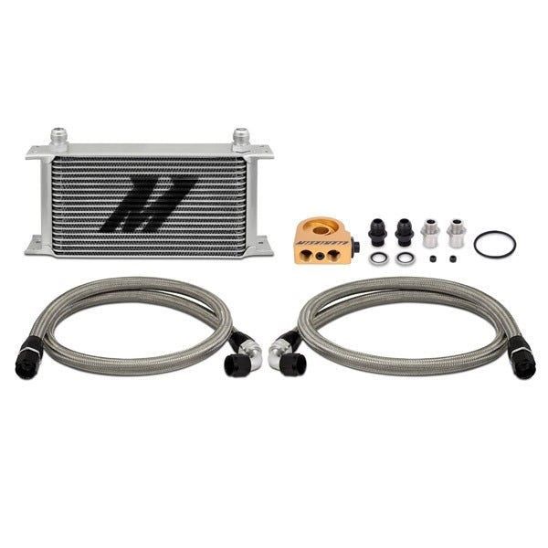 Mishimoto Universal Row Thermostatic Oil Cooler Kit Upgrade Aftermarket Silver