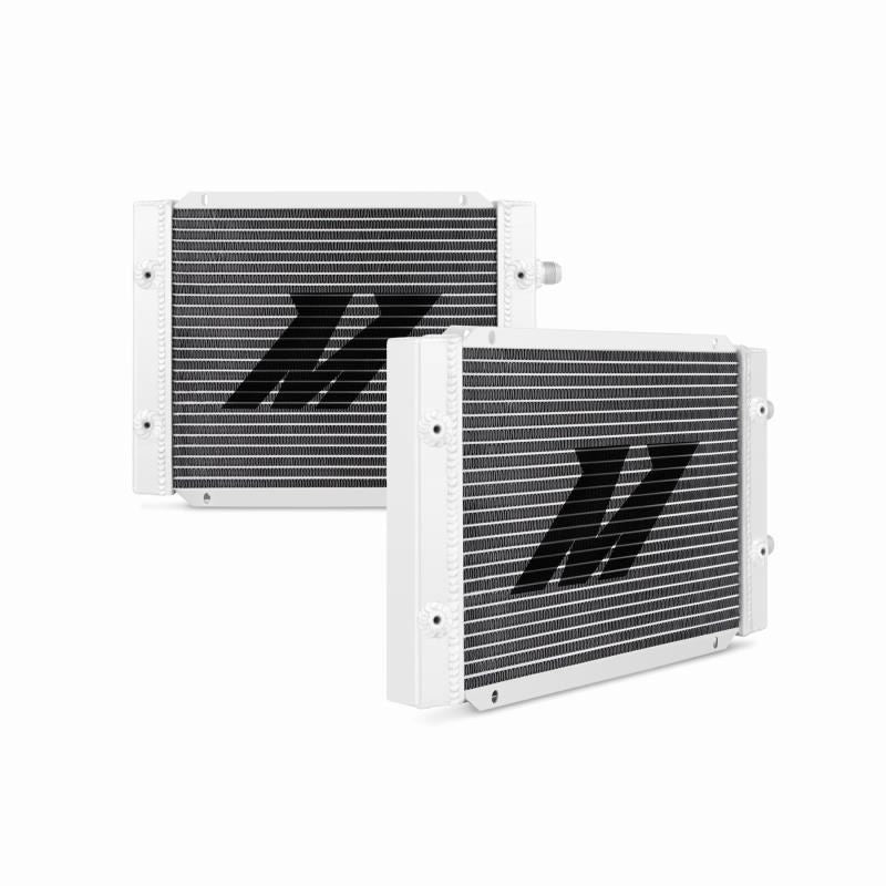 Mishimoto Universal Row Dual Pass Oil Cooler Upgrade Aftermarket Silver