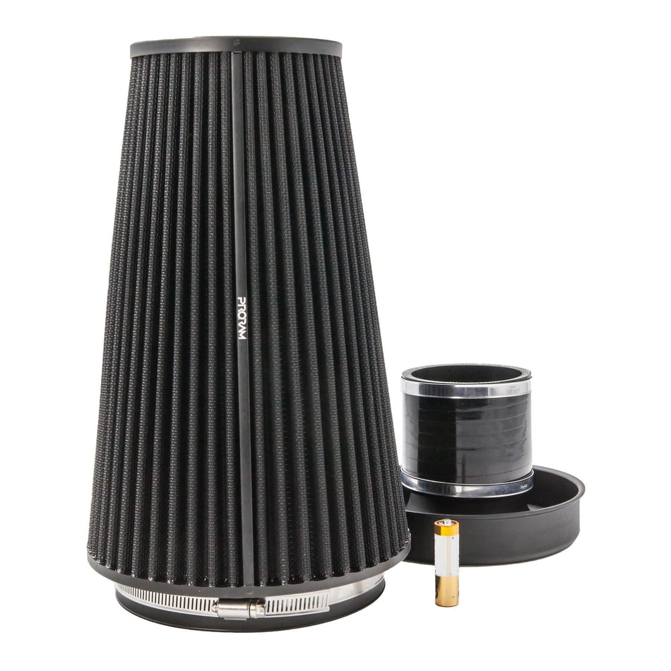 Ramair 70mm ID Neck XLarge Cone Pleated Air Filter W/ Velocity Stack & Coupling