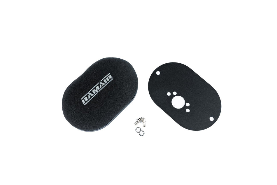 Ramair Domed Carb Air Filter & Baseplate For SU HS2 1.25in 32mm Mini Offset 65mm