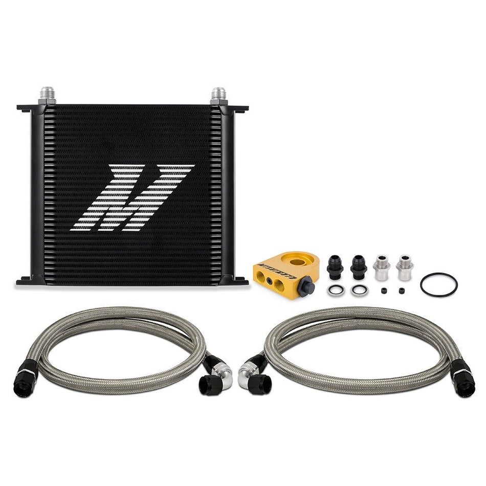Mishimoto Performance Universal Thermostatic Oil Cooler Kit, 34-Row Black