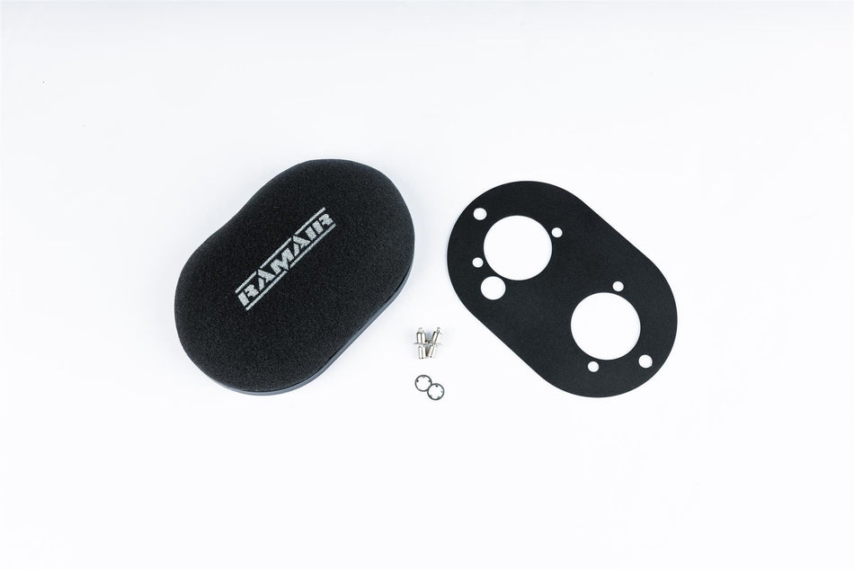 Ramair Domed Carb Air Filter and Baseplate For Dellorto 40 DHLA 65mm Int Height