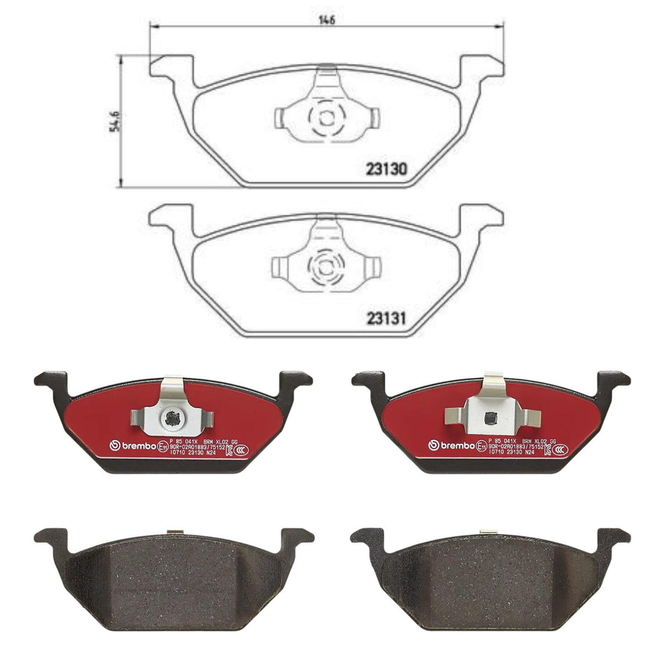 Brembo Xtra Teves Front Brake Pads P85041X For Audi VW Skoda Seat (Clearance Sale)