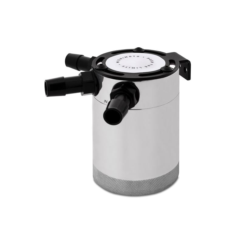 Mishimoto Universal Compact Baffled Oil Catch Can Kit, 3-Port Polished