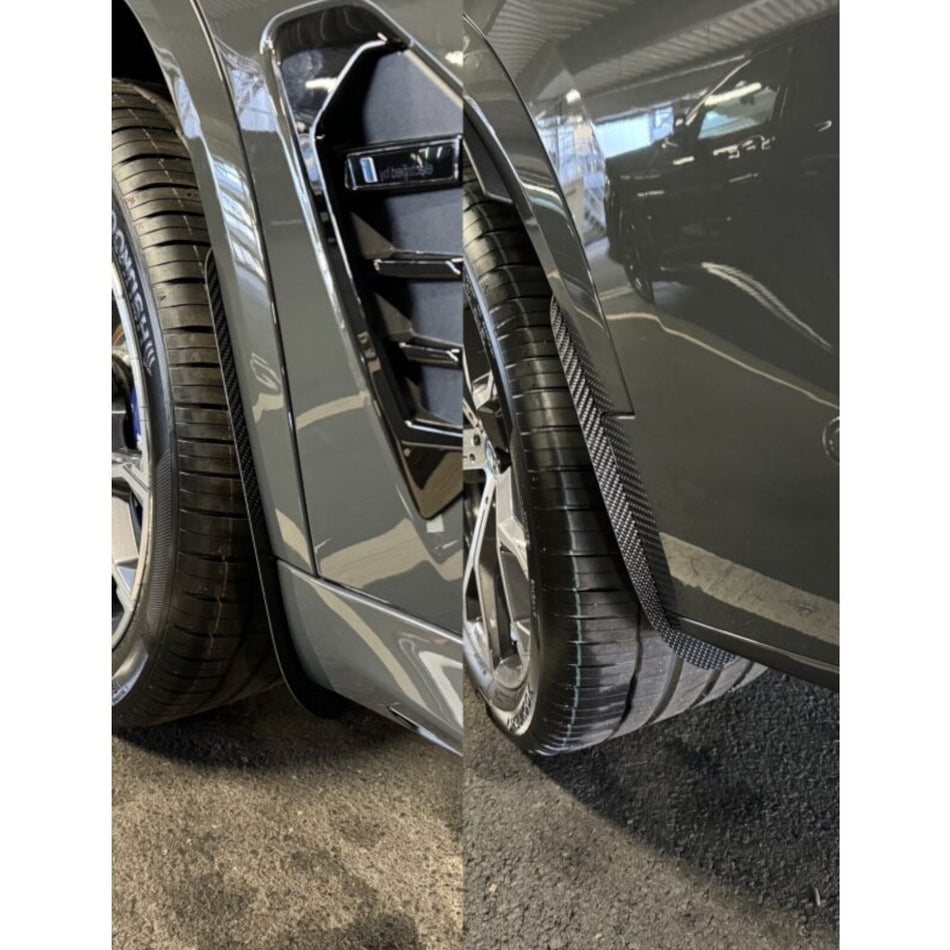 AP Design Gloss Carbon Front & Rear Mud Flaps/Arch Guards For BMW X5 X5M G05/G18
